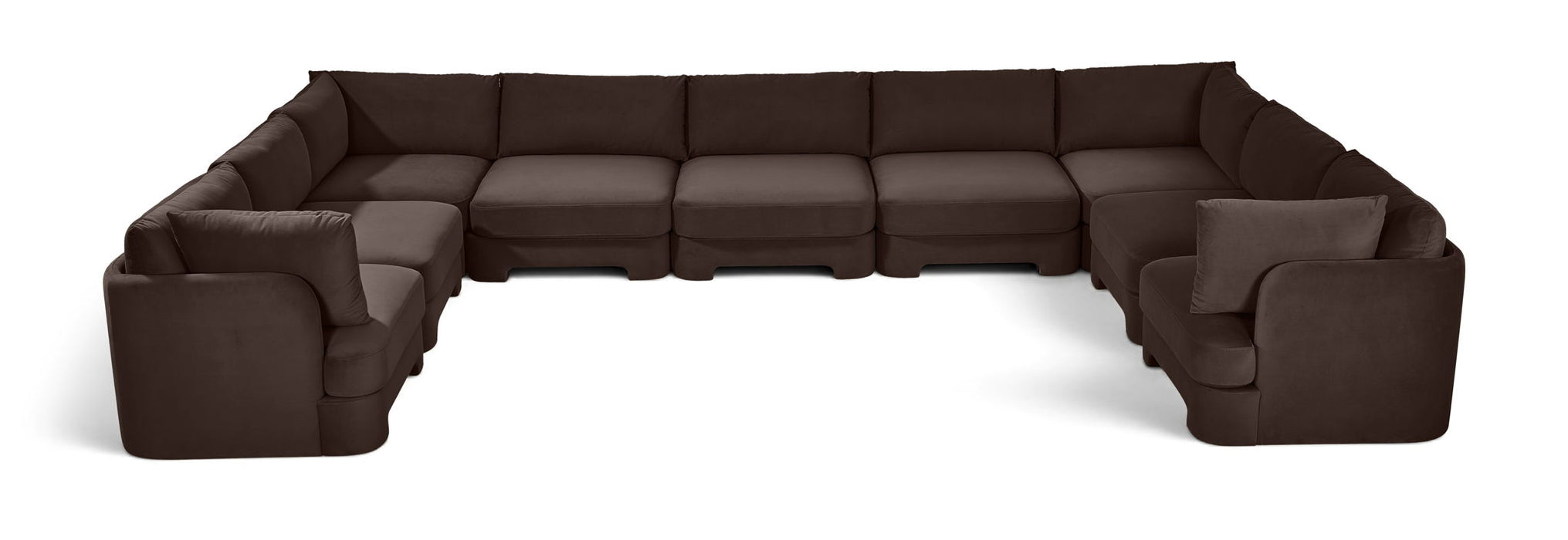 Hammond - Velvet Performance Fabric Upholstered 9 Piece Sectional