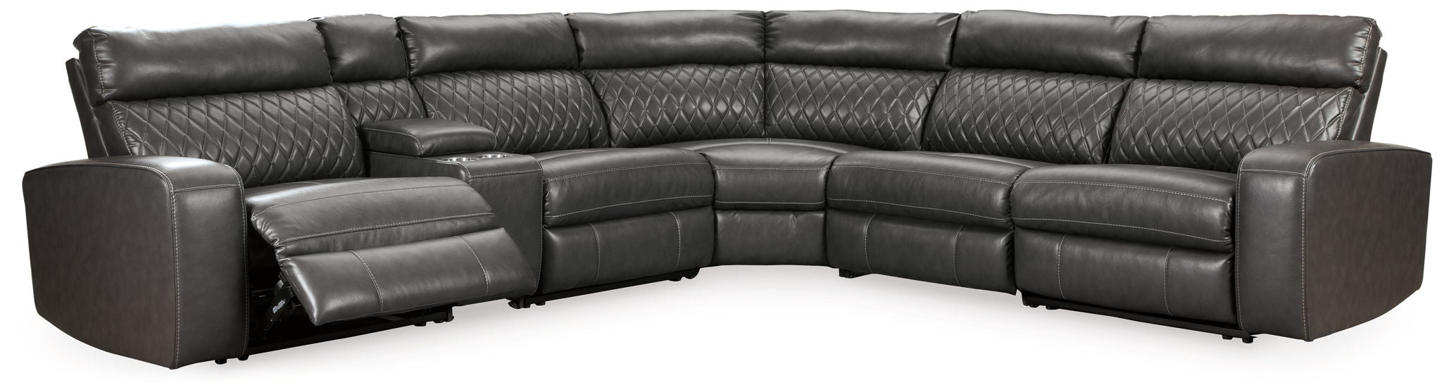 Samperstone - Power Reclining Sectional - Albert's Furniture (Wayne, MI)