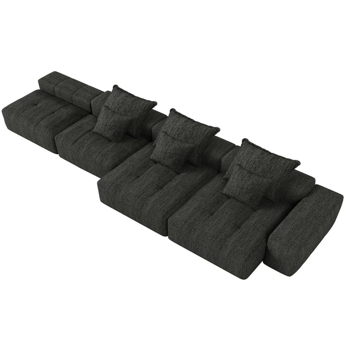 Modern Oversized Diy Combination Modular Sectional Sofa With Pillows
