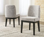 Burkhaus - Dining UPH Side Chair (Set of 2) - Beige / Dark Brown - Albert's Furniture (Wayne, MI)