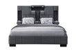 Oscar - Queen Bed Without Wood Trim - Dark Gray - Albert's Furniture (Wayne, MI)