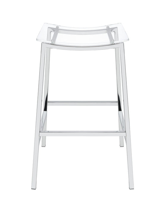 Zena - Backless Bar Stool (Set of 2) - Clear