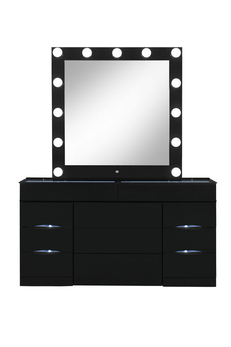 Ella - Mirror With LED - Black