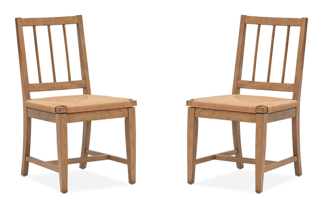 Lindon - Dining Side Chair With Paper Cord Seat (Set of 2) - Light Brown - Albert's Furniture (Wayne, MI)