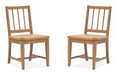 Lindon - Dining Side Chair With Paper Cord Seat (Set of 2) - Light Brown - Albert's Furniture (Wayne, MI)