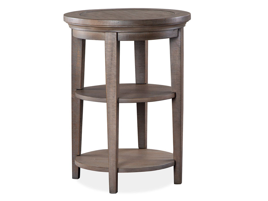 Paxton Place - Round Accent End Table - Dovetail Gray