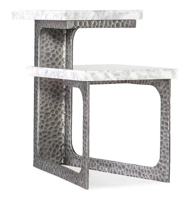 Melange - Georgie Side Table - Pearl Silver