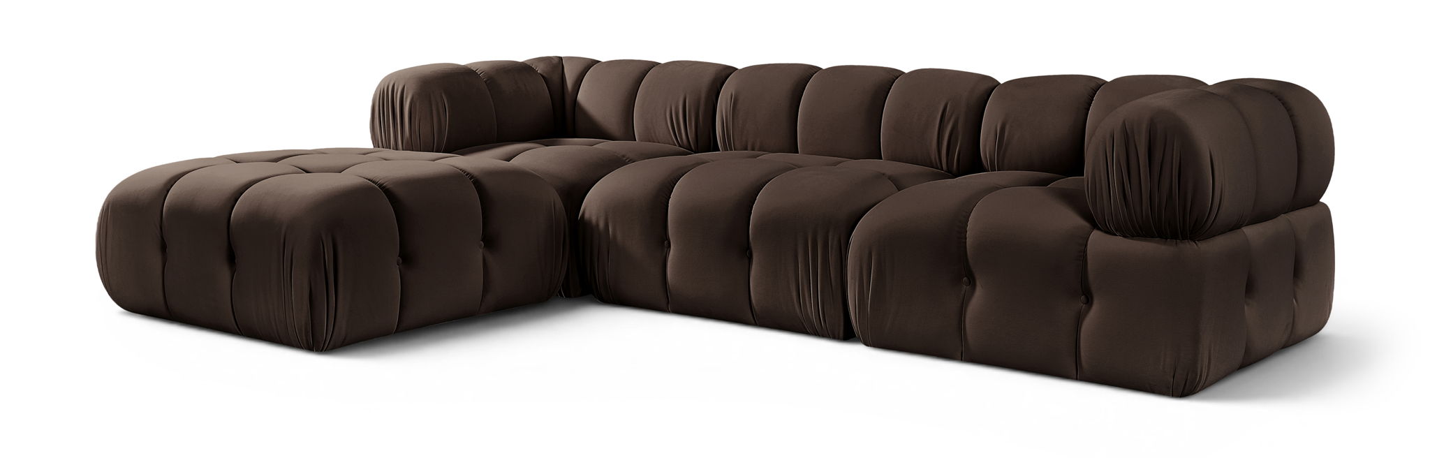 Orin - Velvet 4 Piece Modular Sectional With Chaise
