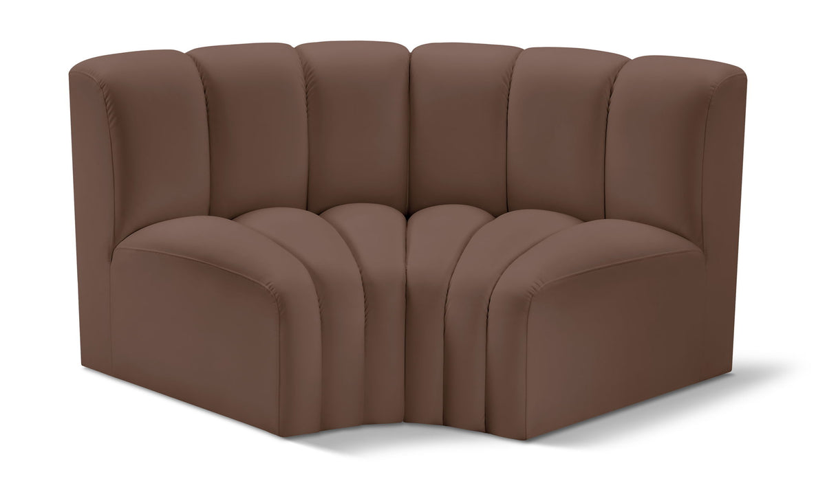 Arc - Faux Leather 2 Piece Modular Sofa