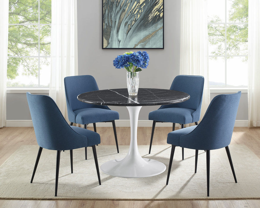 Colfax - Black Top Dining Set