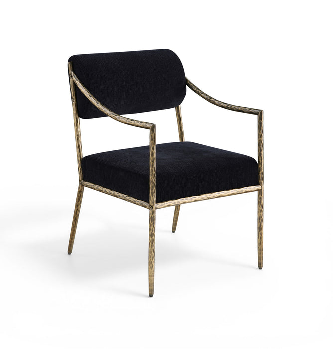 Bastille - Upholstered Dining Arm Chair (Set of 2) - Brass Frame