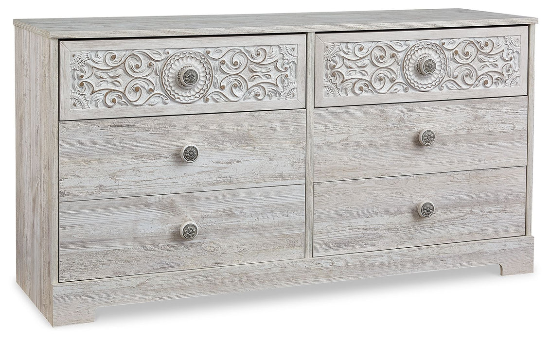 Paxberry - Six Drawer Dresser - Weatherworn - Whitewash - Albert's Furniture (Wayne, MI)