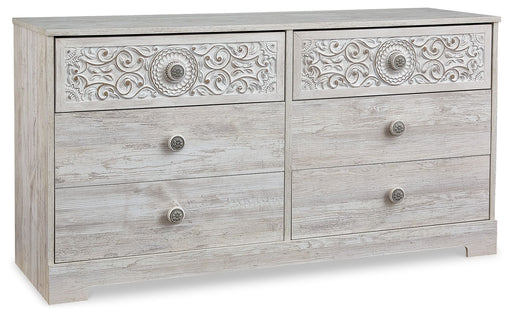 Paxberry - Six Drawer Dresser - Weatherworn - Whitewash - Albert's Furniture (Wayne, MI)