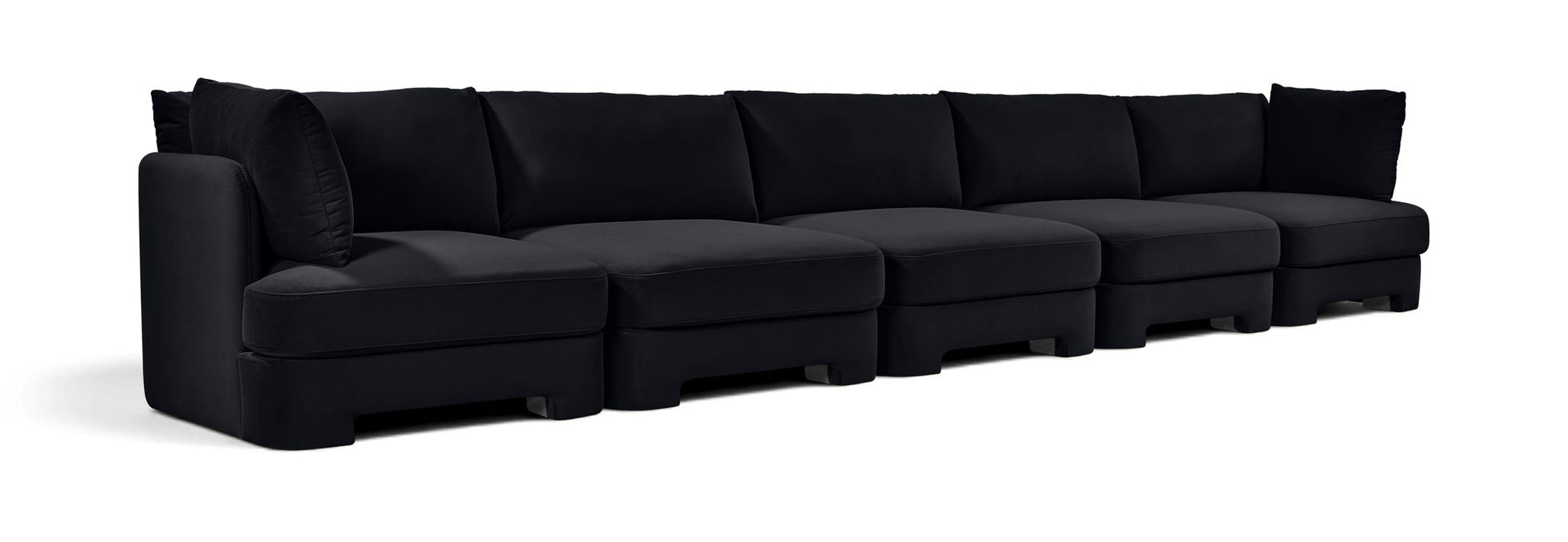 Hammond - Velvet Performance Fabric Upholstered 5 Piece Sofa