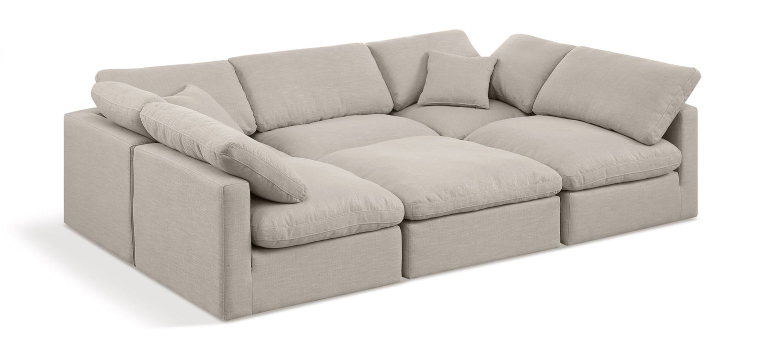 Indulge - Linen 6 Piece Modular Sectional