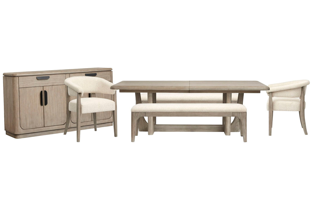 Braelyn - Extendable Trestle Dining Table Set