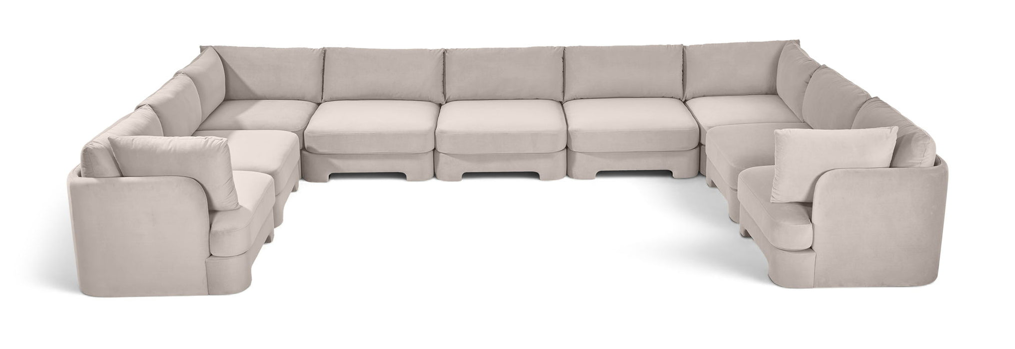 Hammond - Velvet Performance Fabric Upholstered 9 Piece Sectional