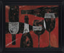 Rustic Wine Toast - 28" x 34" Framed Wall Art - Dark Red - Albert's Furniture (Wayne, MI)