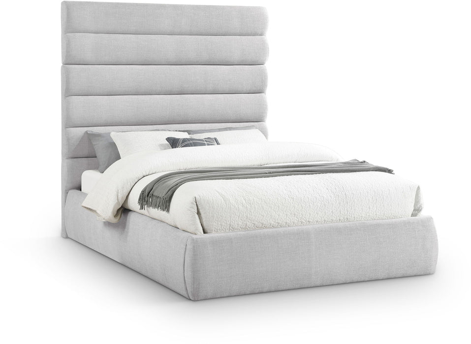 Adam - Linen Fabric Bed With 70.5" Headboard