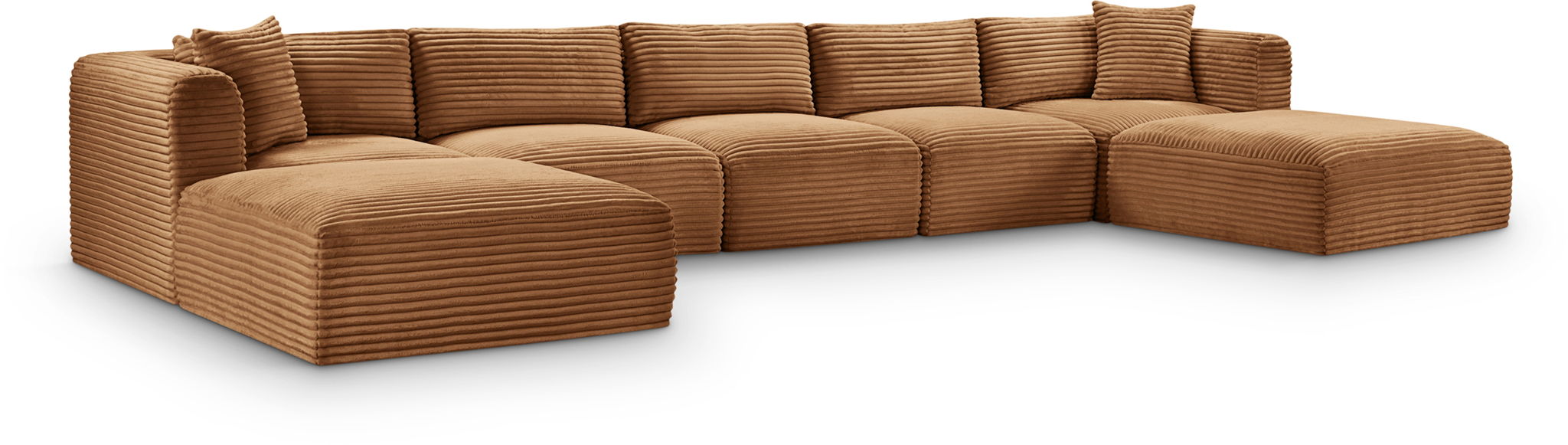 Shaggy - Fabric 7 Piece Modular Sectional With 2 Ottomans