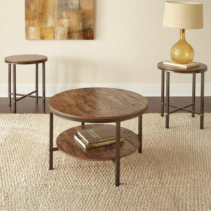 Sedona - Silvershield 3 Piece Occasional Table Set - Brown