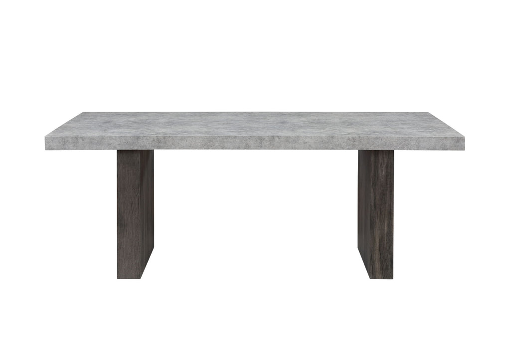 D2410 - Dining Table With Brown Legs - Gray