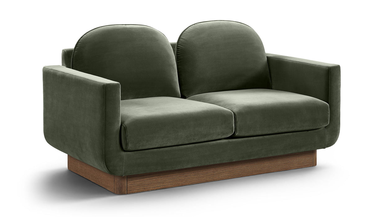 Diviento - Velvet Performance Fabric Upholstered Loveseat