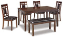 Bennox - Dining Room Table Set (Set of 6) - Brown - Albert's Furniture (Wayne, MI)