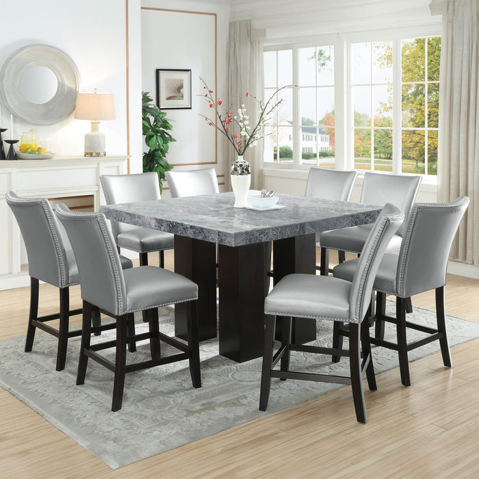 Camila - Square Counter Dining Set - Gray Top