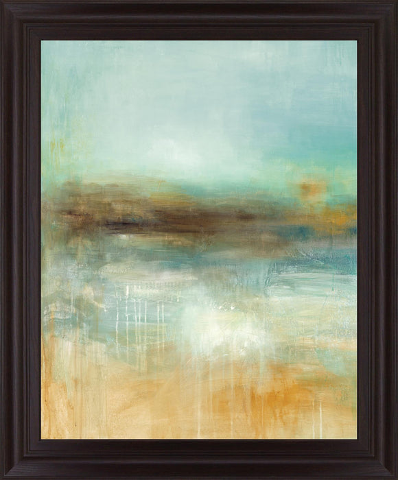 Mist Over Dunes - 28" x 34" Framed Wall Art - Light Blue - Albert's Furniture (Wayne, MI)