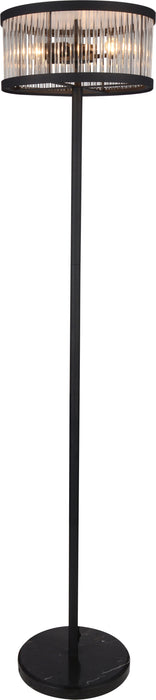 Aven - Floor Lamp - Black Satin