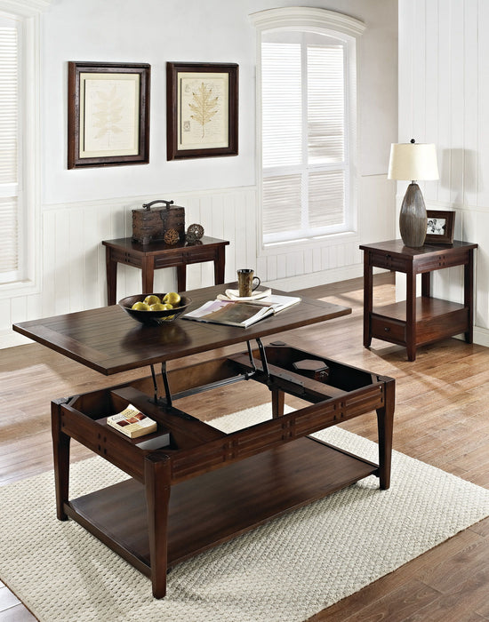 Crestline - 3 Piece Table Set - Brown