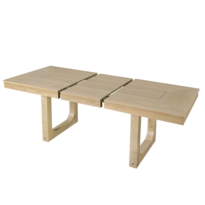 Extendable Dining Set, Farmhouse Extendable Table With Upholstered Chairs