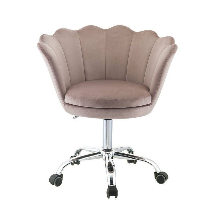 Micco - Office Chair - Rose Quartz Velvet & Chrome