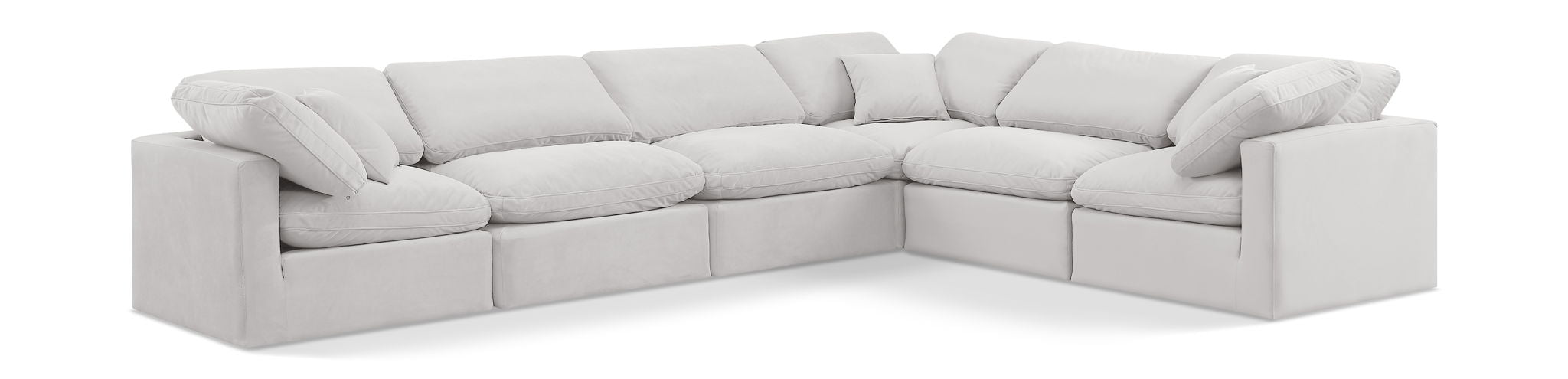 Indulge - Velvet 6 Piece Modular Corner Sectional