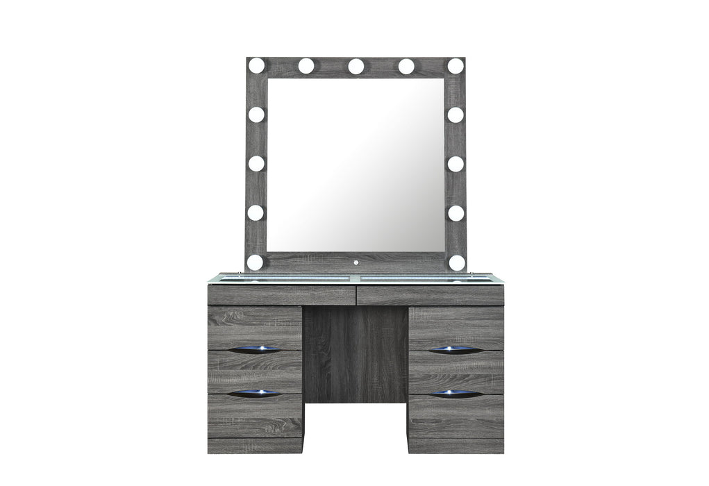 Lexi - Mirror With LED - Gray