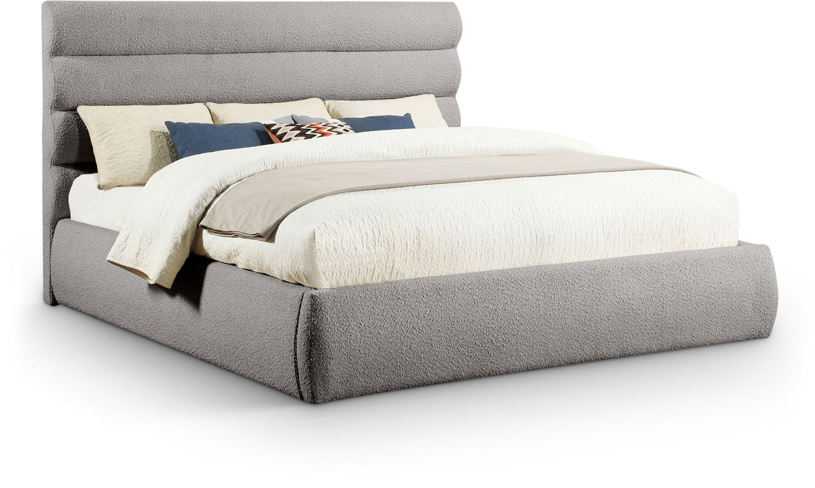 Adam - Boucle Fabric Bed With 52" Headboard