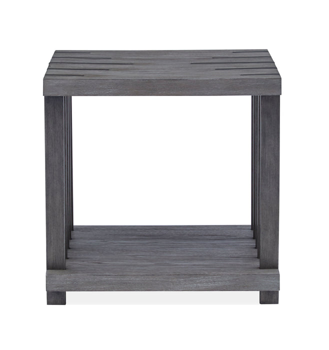 Eldridge - Rectangular End Table - Weathered Gravel