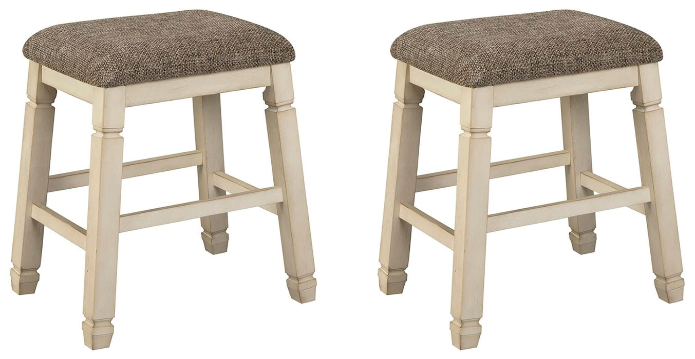 Bolanburg - Upholstered Stool (Set of 2) - Beige - Albert's Furniture (Wayne, MI)