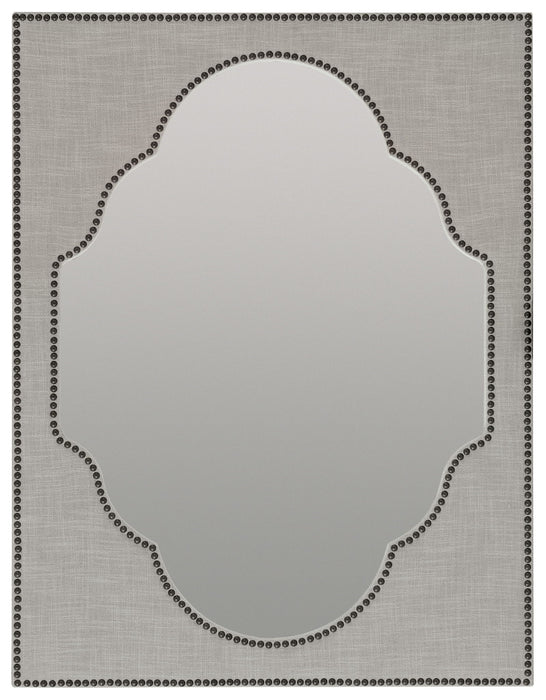 Boheme - Nourmand Linen Wrapped Mirror - Pearl Silver