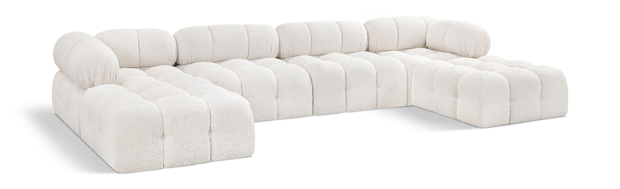 Ames - 6 Piece Fabric Modular U-Shaped Sectional