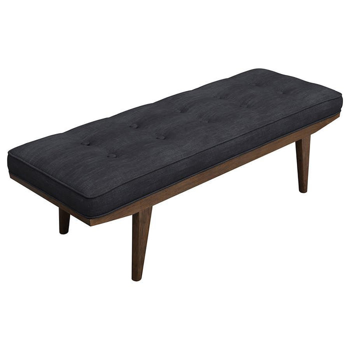 Wilson - Fabric Upholstered Tufted Accent Bench - Gray