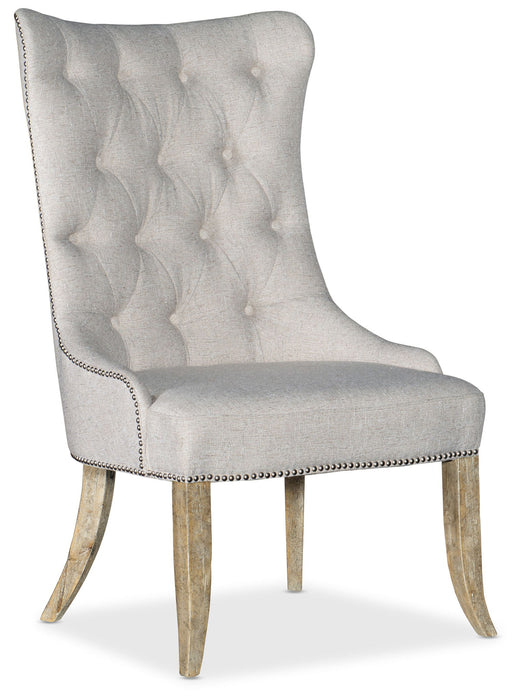 Castella - Tufted Dining Chair - Beige / Light Brown