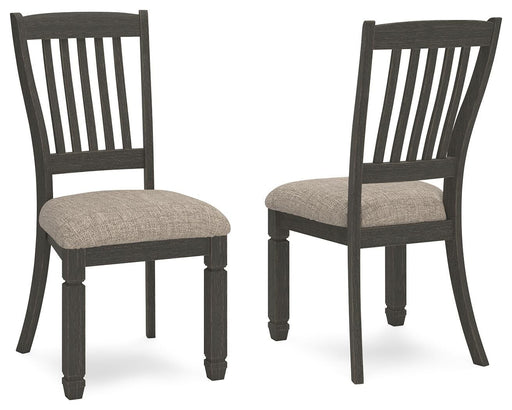 Tyler Creek - Dining UPH Side Chair (Set of 2) - Slatback - Black / Grayish Brown - Albert's Furniture (Wayne, MI)