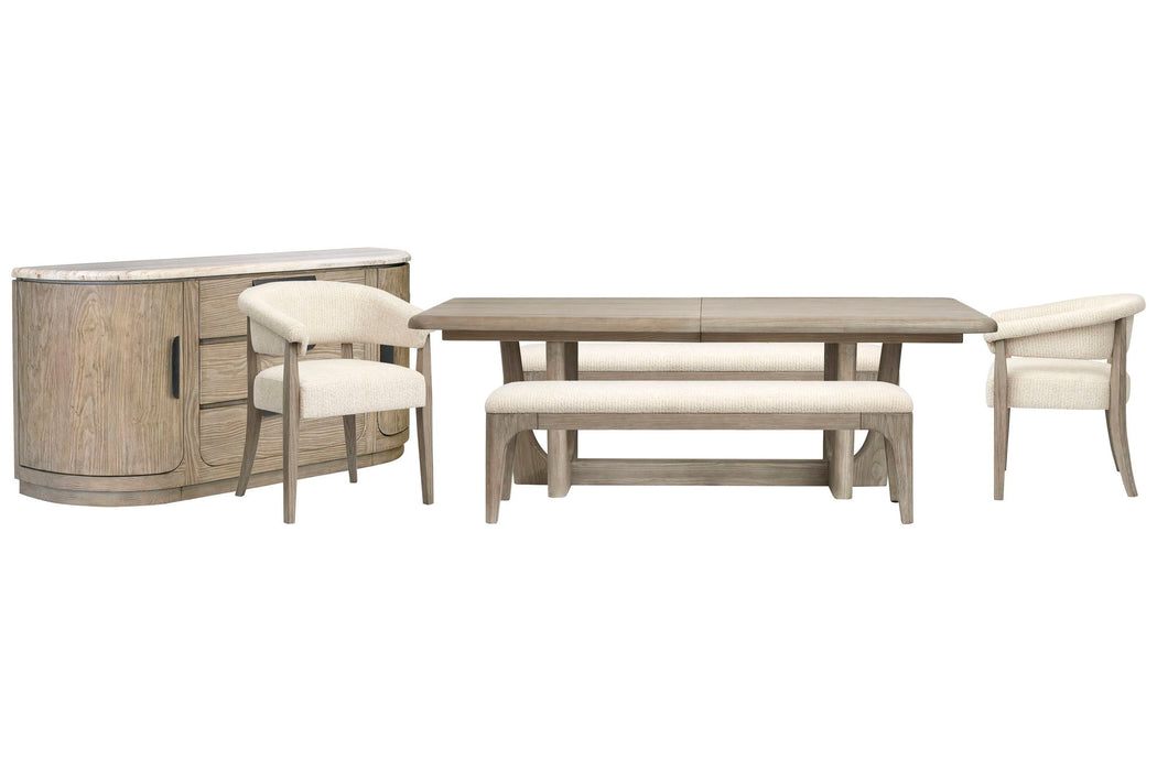 Braelyn - Extendable Trestle Dining Table Set