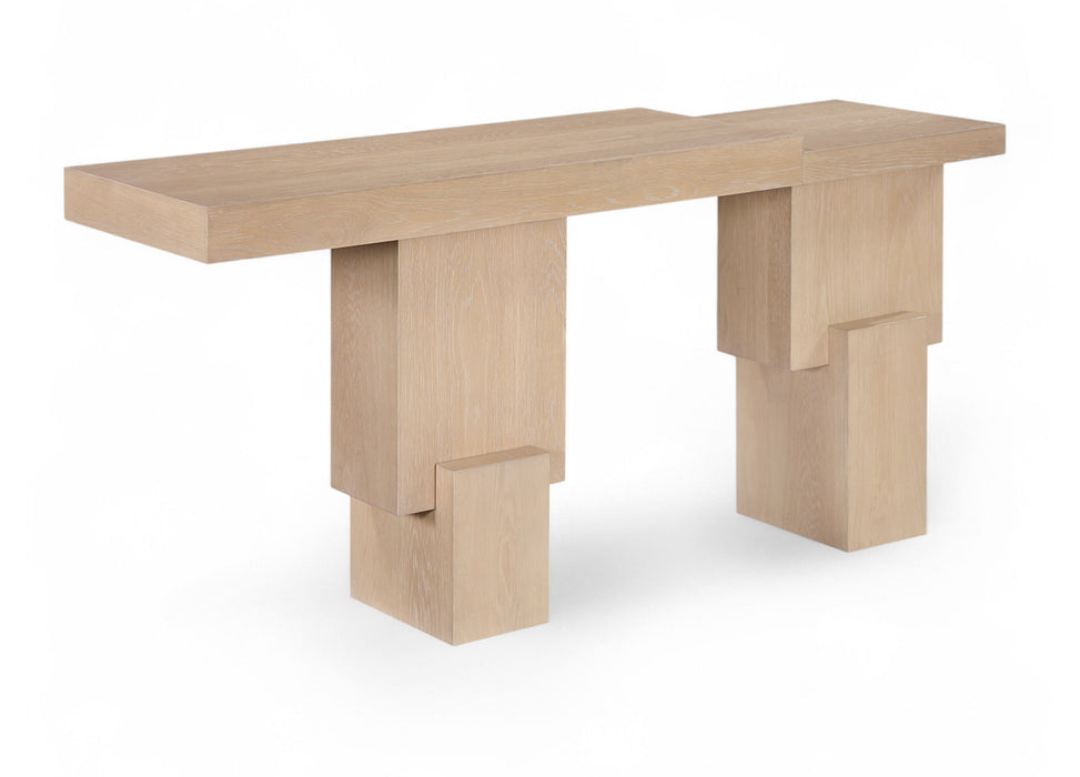 Anzio - Oak Veneer And Solid Wood Console Table