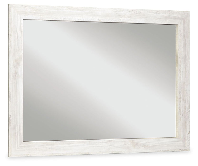 Paxberry - Bedroom Accent Mirror - Whitewash - Albert's Furniture (Wayne, MI)