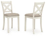 Robbinsdale - Upholstered Barstool (Set of 2) - Antique White - Albert's Furniture (Wayne, MI)