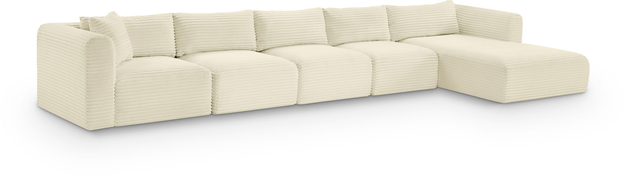 Shaggy - 5 Piece Modular Sectional With Chaise