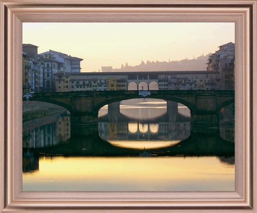 Golden Bridge Glow - 28" x 34" Framed Wall Art - Dark Gray - Albert's Furniture (Wayne, MI)